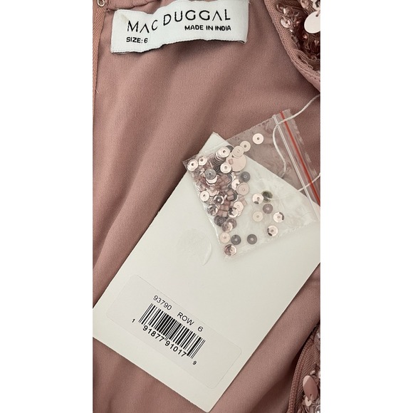 Mac Duggal 93790 Rosewood Embellished Column Gown 3/4 Sleeves Size 6 $598 - Picture 6 of 6